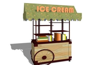 Sketchup小品模型|贩卖亭,售卖亭,小卖部,餐车,现代风格-BIM建筑网