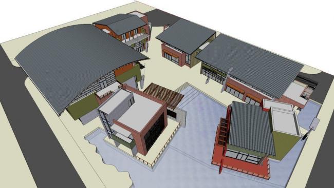 Sketchup文化模型|多层文化中心,现代风格 Sketchup文化模型|多层文化中心,现代风格