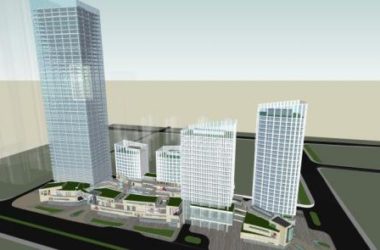 Sketchup综合体模型|商业综合体，高层办公，现代风格-BIM建筑网