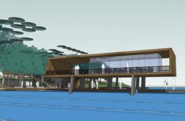 Sketchup景观模型|码头，公园景观，水坝，现代风格-BIM建筑网