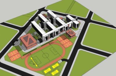 Sketchup学校模型|多层学校,教育建筑,教学楼,校园,现代风格-BIM建筑网