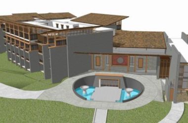Sketchup酒店模型|多层山地酒店,东南亚风格酒店,现代风格-BIM建筑网