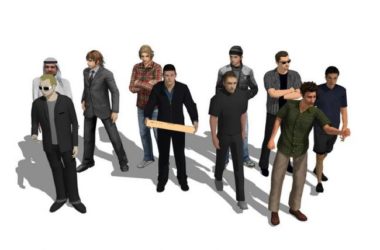 Sketchup素材模型|3D人物，休闲人物，男人-BIM建筑网