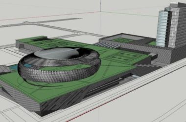 Sketchup体育馆模型|体育中心,现代风格,多层高层混合-BIM建筑网