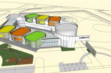 Sketchup学校模型|多层幼儿园,文教卫生,教育建筑,现代风格-BIM建筑网