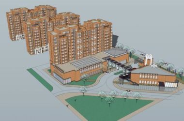 Sketchup住宅模型|多层住宅,集中商业,现代风格,红砖,居住建筑-BIM建筑网