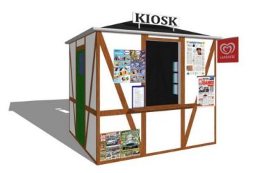 Sketchup素材模型|贩卖亭，售卖亭，小卖部，服务站-BIM建筑网