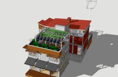 Sketchup商业模型|集装箱建筑，住宅，小酒馆-BIM建筑网