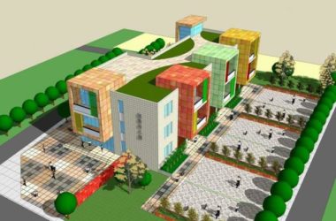Sketchup学校模型|多层幼儿园,现代风格,教育建筑,学校-BIM建筑网