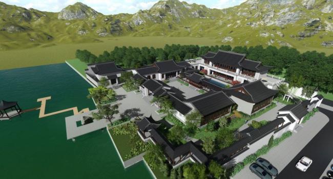 Sketchup古建筑模型|古建院落,中式风格 Sketchup古建筑模型|古建院落,中式风格