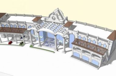 Sketchup酒店模型|托斯卡纳风格酒店会所,西班牙风格,古典,弧形-BIM建筑网
