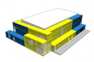 Sketchup素材模型|集装箱建筑-BIM建筑网