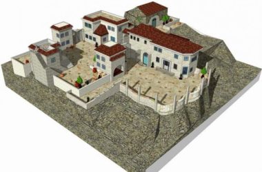 Sketchup住宅模型|欧式乡村建筑,地中海风格,西班牙,居住建筑-BIM建筑网