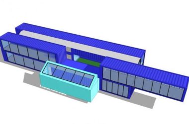 Sketchup素材模型|集装箱建筑-BIM建筑网