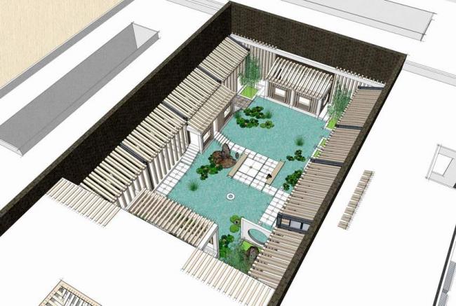 Sketchup景观模型|庭院景观,中式风格 Sketchup景观模型|庭院景观,中式风格