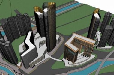 Sketchup综合体模型|超高层商业综合体,酒店办公,商场,商业裙房,现代风格-BIM建筑网