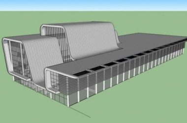 Sketchup车站路桥|多层火车站,,交通建筑,现代风格-BIM建筑网