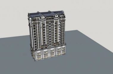 Sketchup住宅模型|高层住宅楼,民国风格,中式风格,居住建筑-BIM建筑网