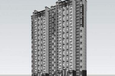 Sketchup住宅模型|高层住宅,新中式风格,居住建筑-BIM建筑网