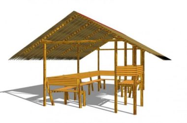 Sketchup小品模型|新中式廊架,新东方禅意亭子-BIM建筑网