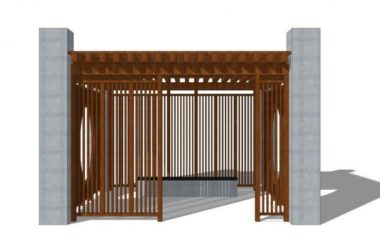 Sketchup小品模型|廊架,新中式风格,新东方禅意亭子-BIM建筑网