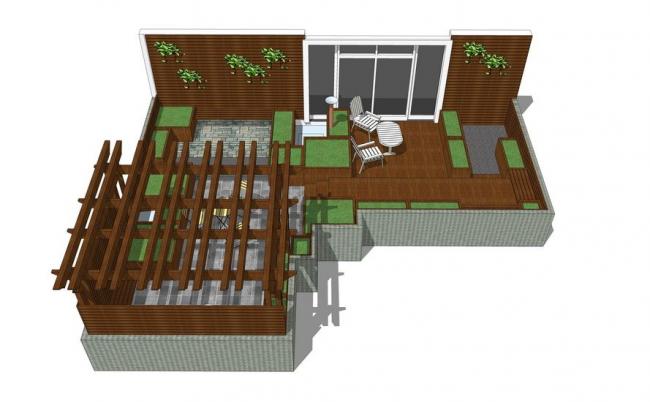 Sketchup景观模型|庭院景观,现代风格 Sketchup景观模型|庭院景观,现代风格
