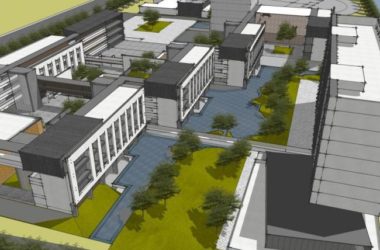 Sketchup学校模型|多层学校,教学楼,校园,现代风格,教育建筑-BIM建筑网