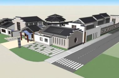 Sketchup学校模型|多层幼儿园,中式风格,学校,教育建筑-BIM建筑网