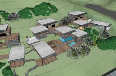 Sketchup酒店模型|梅红新都度假酒店,山地别墅,多层,现代风格-BIM建筑网