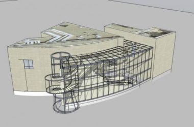 Sketchup文化模型|多层博物馆,现代风格,文化建筑-BIM建筑网