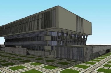 Sketchup文化模型|多层图书馆,文化建筑,现代风格-BIM建筑网