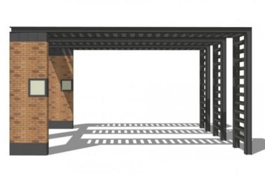 Sketchup小品模型|廊架,新中式风格-BIM建筑网