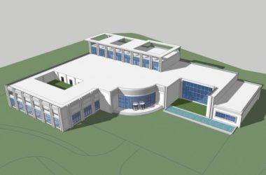 Sketchup商业模型|L型会所，多层商业会所，现代风格-BIM建筑网