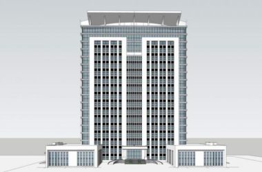 Sketchup办公模型|高层办公楼,行政,现代风格,事业单位,政府-BIM建筑网