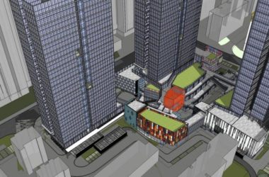 Sketchup综合体模型|高层办公,酒店,商业裙房,现代风格-BIM建筑网