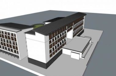 Sketchup住宅模型|多层学校宿舍,新中式风格-BIM建筑网