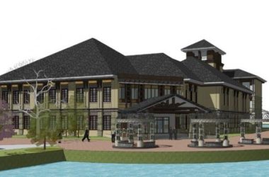Sketchup酒店模型|多层度假酒店,东南亚风格,临湖-BIM建筑网