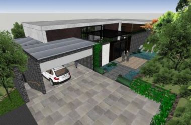 Sketchup景观模型|别墅带景观，现代风格-BIM建筑网