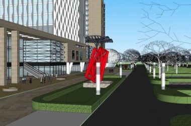 Sketchup综合体模型|高层商业综合体,酒店办公,酒店,商场,商业裙房,现代风格-BIM建筑网