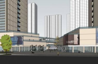 Sketchup综合体模型|高层商业综合体,双塔概念方案,现代风格,酒店办公,商业裙房-BIM建筑网