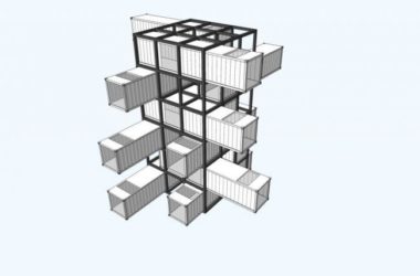 Sketchup商业模型|集装箱，现代风格，娱乐休闲设施-BIM建筑网