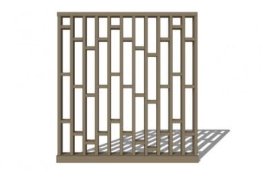 Sketchup素材模型|中式铁艺大门，构件，素材-BIM建筑网