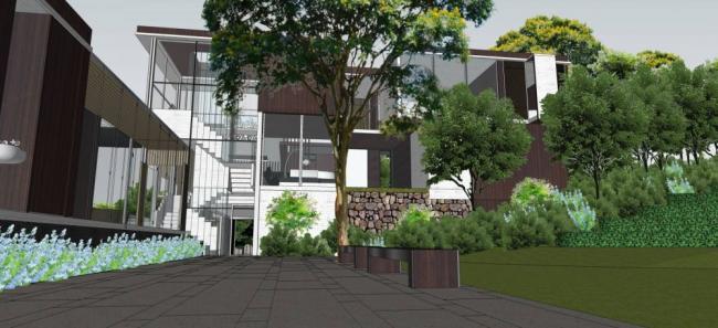 Sketchup景观模型|别墅带景观,新中式风格 Sketchup景观模型|别墅带景观,新中式风格