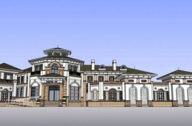 Sketchup商业模型|多层商业会所，欧式，古典风格-BIM建筑网