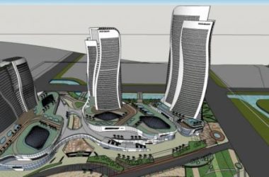 Sketchup综合体模型|超高层商业综合体,办公区,酒店,异形,现代风格-BIM建筑网