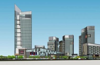 Sketchup综合体模型|商业综合体,高层办公,写字楼,酒店,商业裙房,现代风格-BIM建筑网