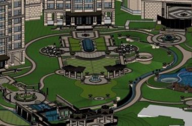 Sketchup住宅模型|超高层住宅,居住建筑,小区,景观,新古典风格-BIM建筑网