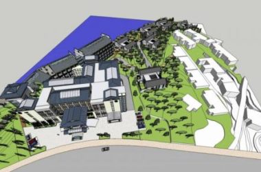 Sketchup酒店模型|多层山地酒店,新中式风格-BIM建筑网