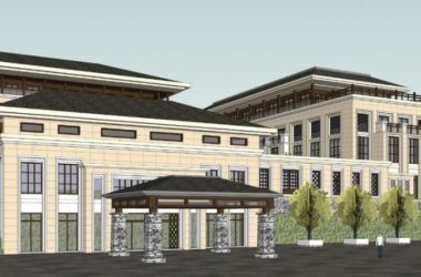 Sketchup酒店模型|多层生态度假酒店,会所,新中式风格-BIM建筑网