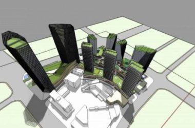 Sketchup综合体模型|超高层城市商业综合体,酒店办公,商业裙房,现代风格-BIM建筑网